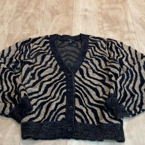 Tribal eyelash lux zebra sweater